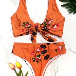 Orange swim suit